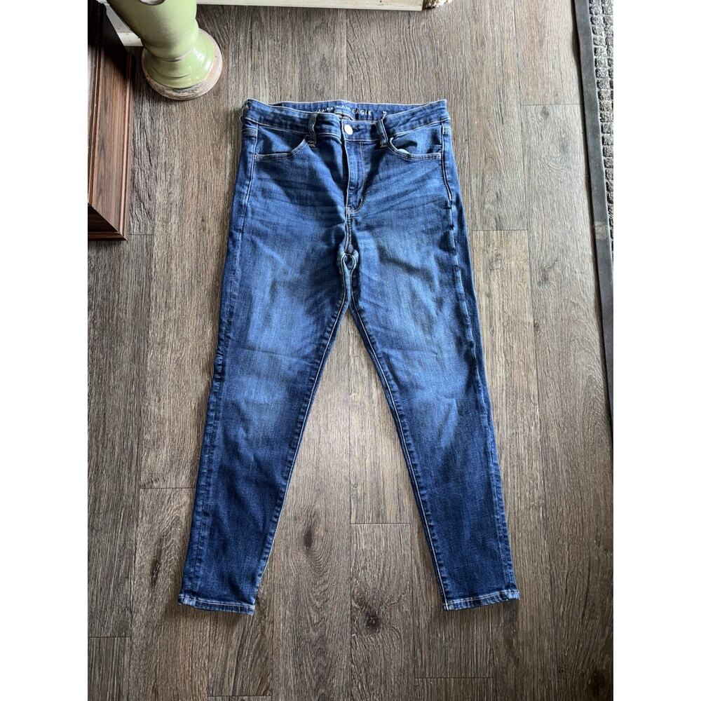 American Eagle High Rise Jegging Jeans Womens 12 Short Blue Denim Stretch Casual